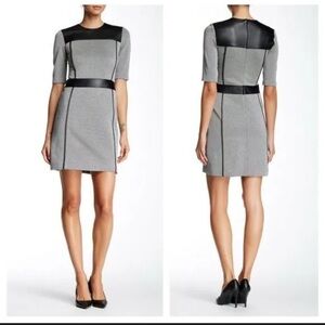 Theory Women’s Calvino Elmore Lamb Black/White‎ Knit Dress Size 10